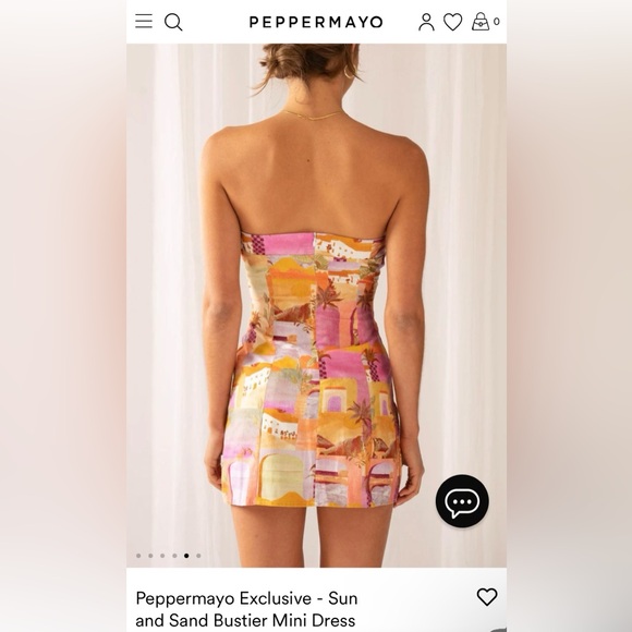 Peppermayo Exclusive - Sun and Sand Bustier Mini Dress - Sunset Building - Picture 3 of 6